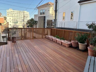 ウッドデッキ完工後