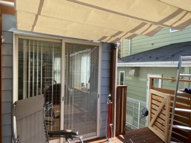 完成したウッドデッキ