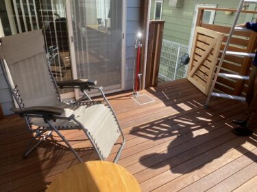 完成したウッドデッキ