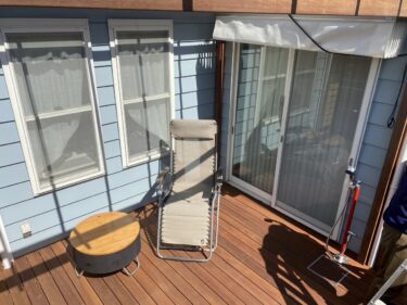 完成したウッドデッキ