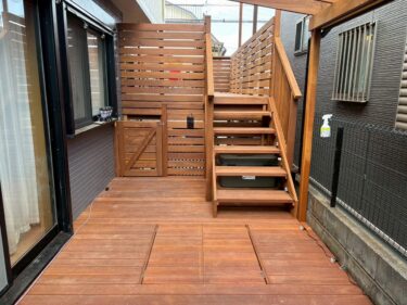 ウッドデッキ完工後